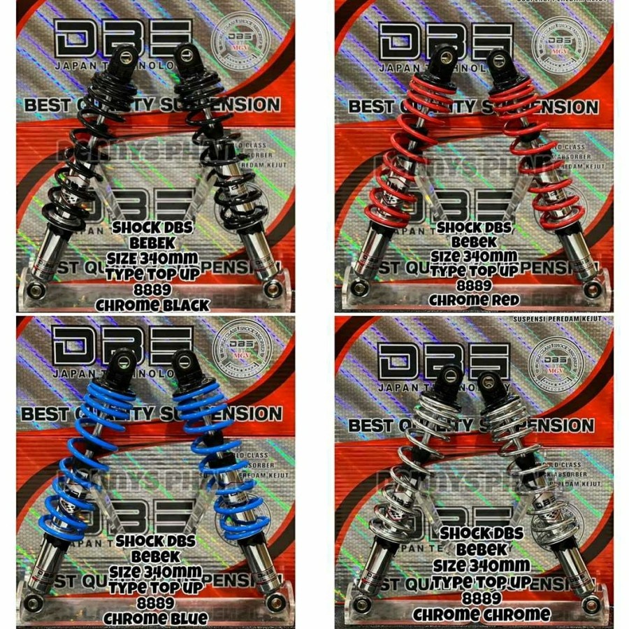 Shockbreker Shock Breker DBS Bebek Honda Yamaha Top up 280-340mm Original Shockbreaker Shock Breaker Kharisma Revo Blade Shogun Smash Rx King GL Cb150r Jupiter Vega F1ZR Lexam