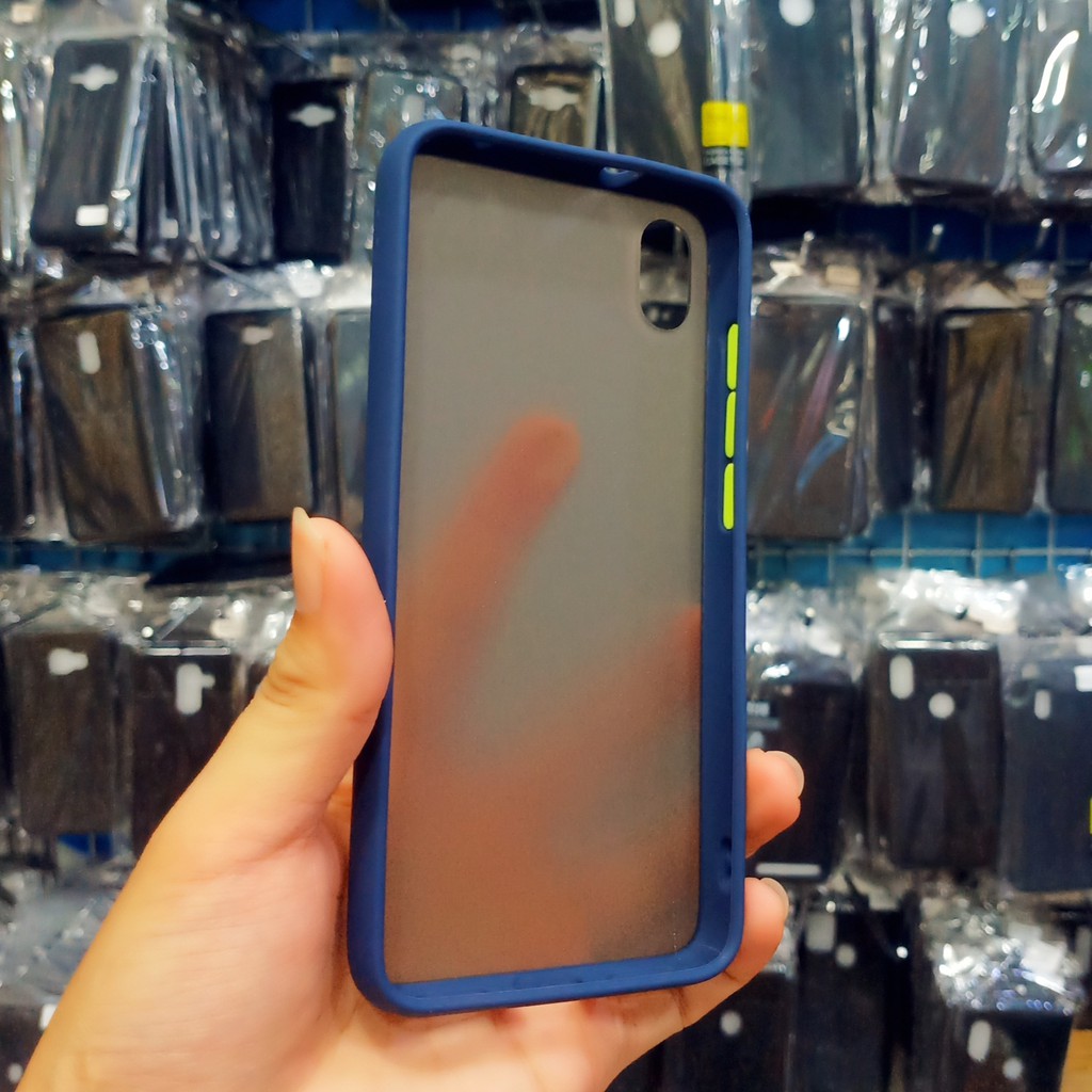 Bumper Candy Hybrid Matte Case Xiaomi  Redmi 7 dan Redmi 7A Casing Frosted Hard Case Hitam Doff