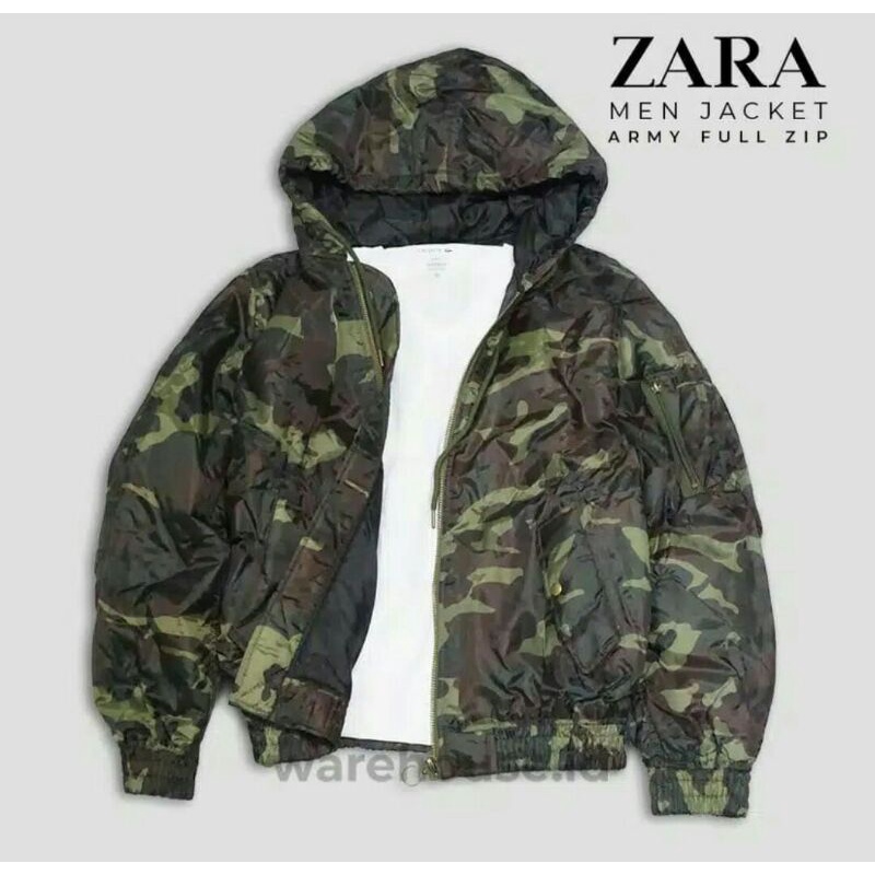 (COD) JAKET ZARA MAN BOMBER CAMO *ORIGINAL*