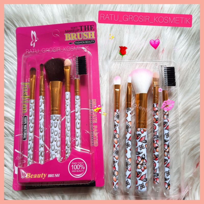 [PER PACK] KUAS BRUSH SET ROSE ORIENTAL 5IN1