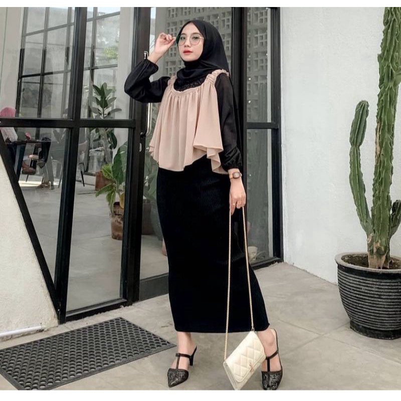 ROK SPAN SCUBA ROK MAXY PANJANG ROK KERJA ROK MURAH