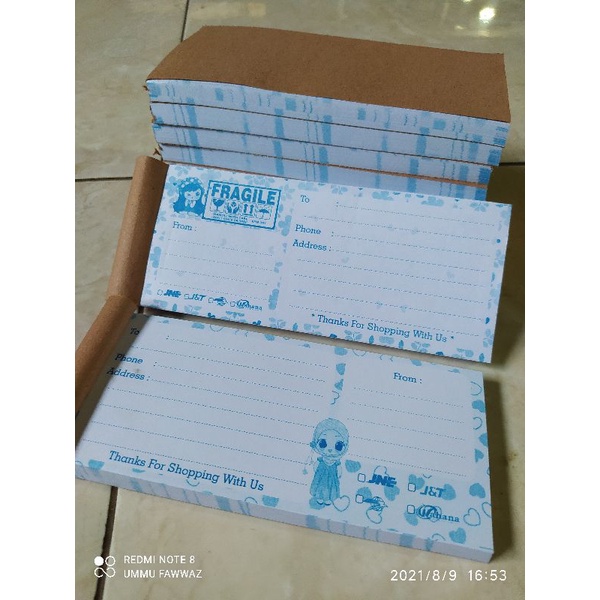 

label pengiriman olshop uk 7×16cm