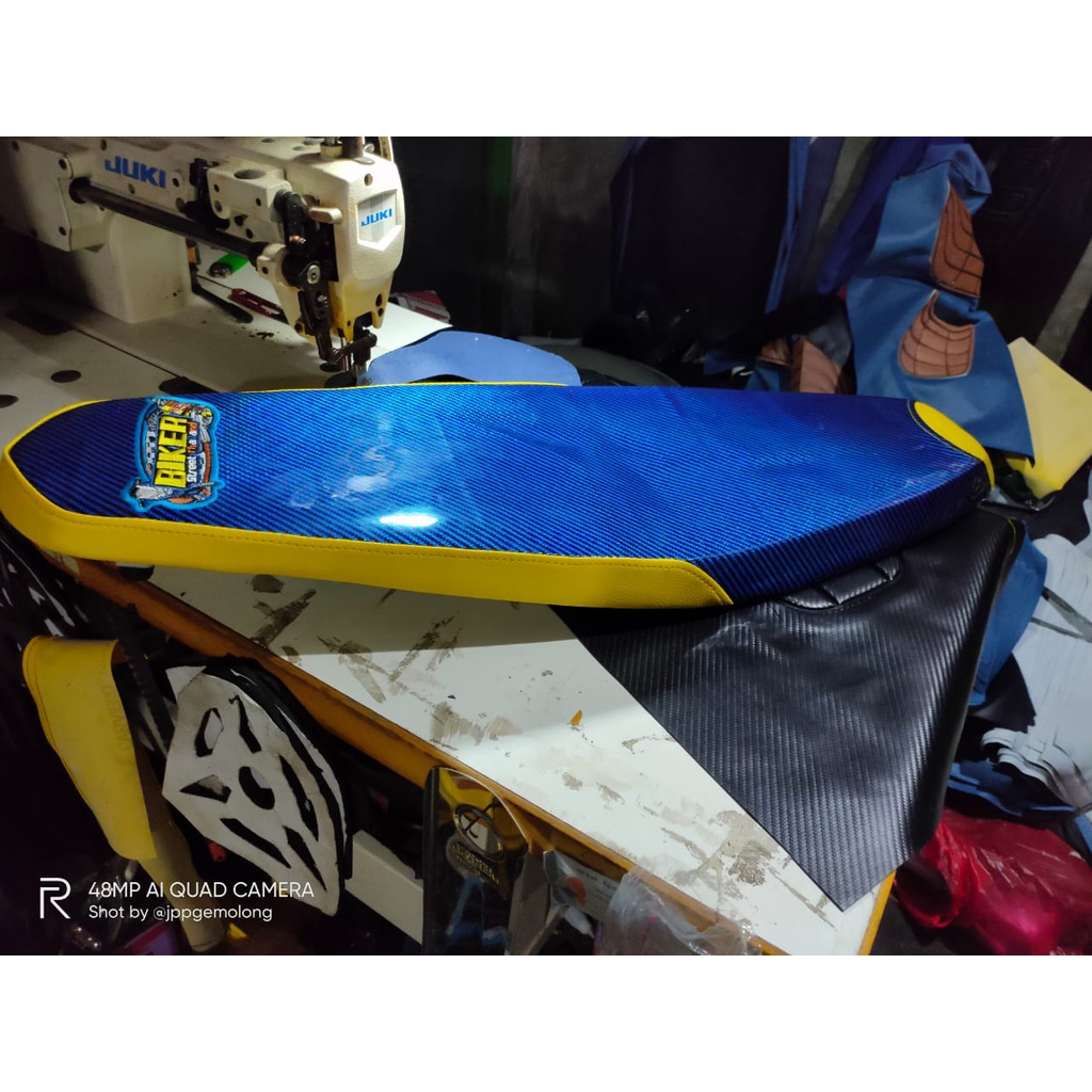 Jok slim Mio M3 - Jok Mio M3 tipis kulit karbon