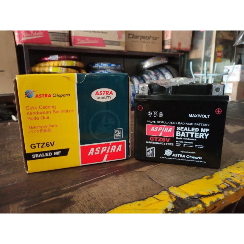 Jual aki GTZ6V aspira khusus motor honda scoopy 2018 FI ESP ISS