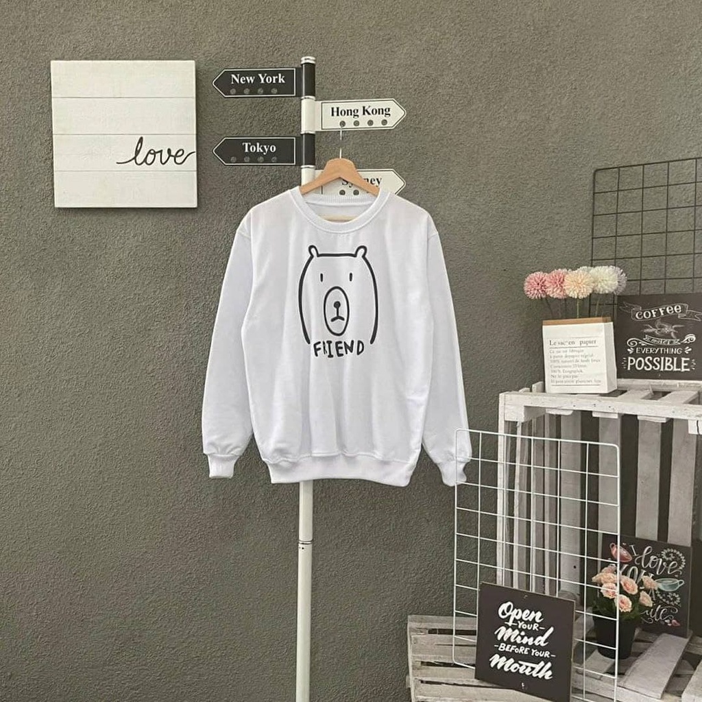 Nara Grosir - Bear Friend Sweater | Sweater Unisex Allsize fit to L