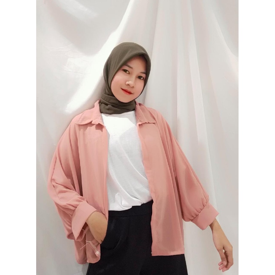 FC - FELECIA OVERSIZE SEETHROUGH OUTER / Felecia Basic Outer Atasan Wanita