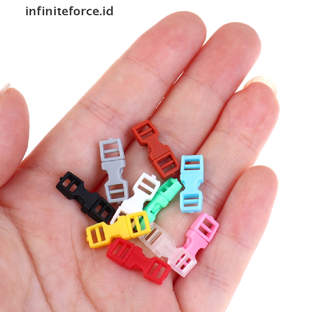 (Infiniteforce.Id) 10pcs Gesper Mini Ukuran 4mm Untuk Tas Ransel / Gelang Diy