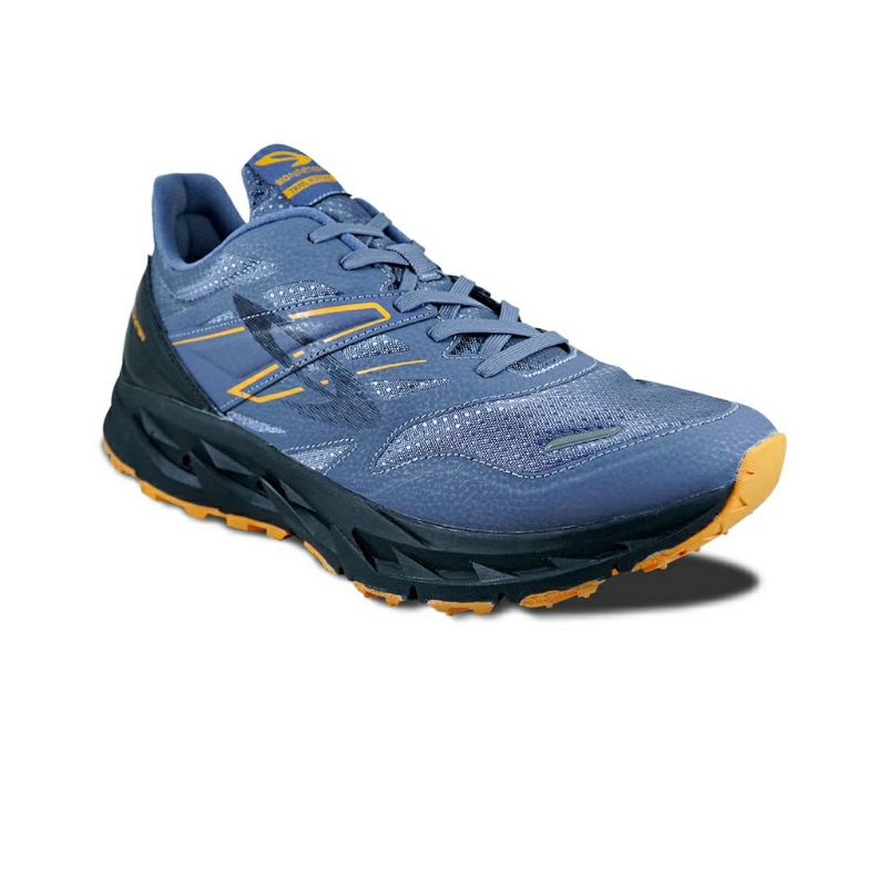 910 nineteen YUZA EVO Sepatu trail running- Abu Tua hitam jingga