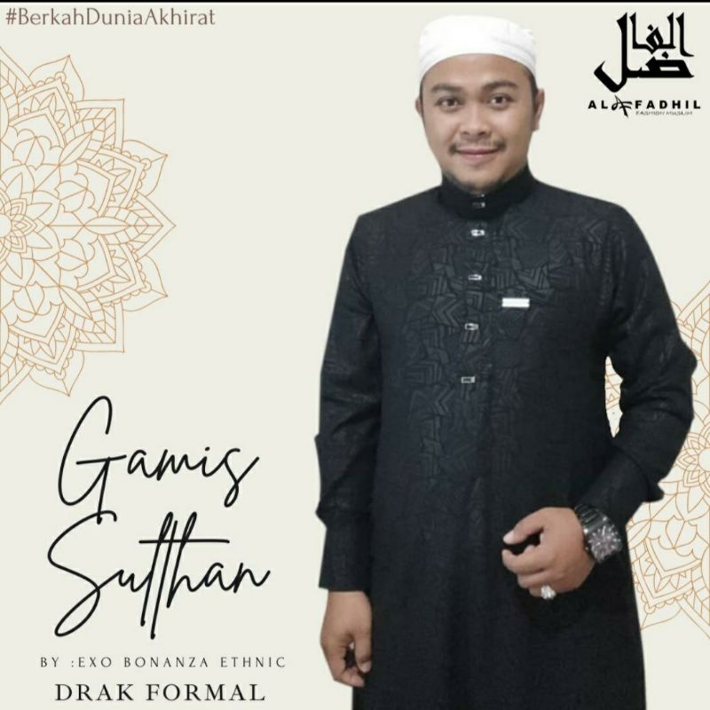 [COD] Al Fadhil SULTHAN ENTHNIC Jubah Gamis Pria pakaian muslim  Slimfit Fashion Lengan Panjanh
