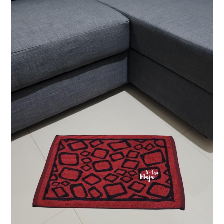 keset handuk home sweet home katun keset kamar mandi Tebal - KOTAK-Kotak maroon