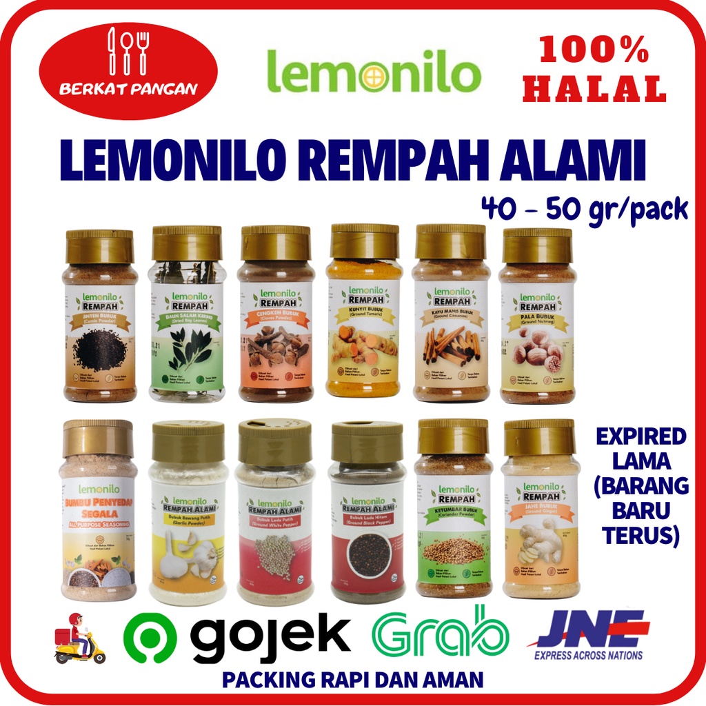 Lemonilo Rempah Bubuk Bawang Putih Lada Hitam Lada Putih Jahe Mpasi Non MSG