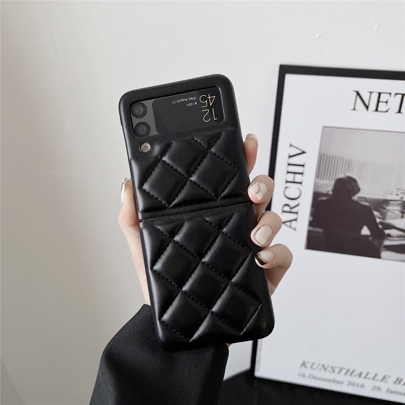 Leather Case Samsung Galaxy Z Flip 6 5 4 3 5G Z Flip3 Zflip6 Zflip5 Flip6 Flip5 Flip4 Zflip4 Zflip3 Casing Bahan Silikon Kulit Tahan Banting