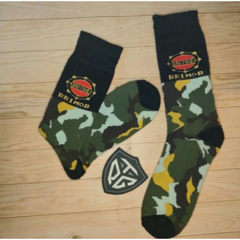 Kaos kaki brimob merk Target / kaos kaki tebal loreng brimob merk target