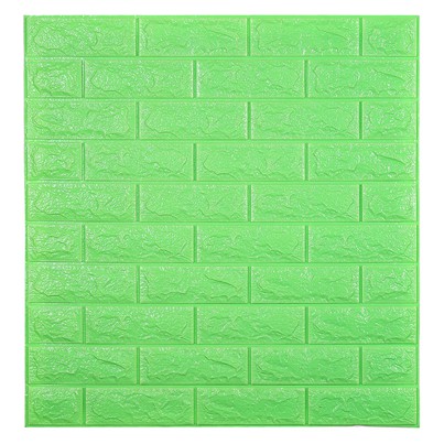 (PROMO) Jakarta_Aksesoris Wallpaper Dinding Foam 3D Motif Batu Bata / Walpaper Dinding Foam High Quality (COD)-BATA GRASS GREEN