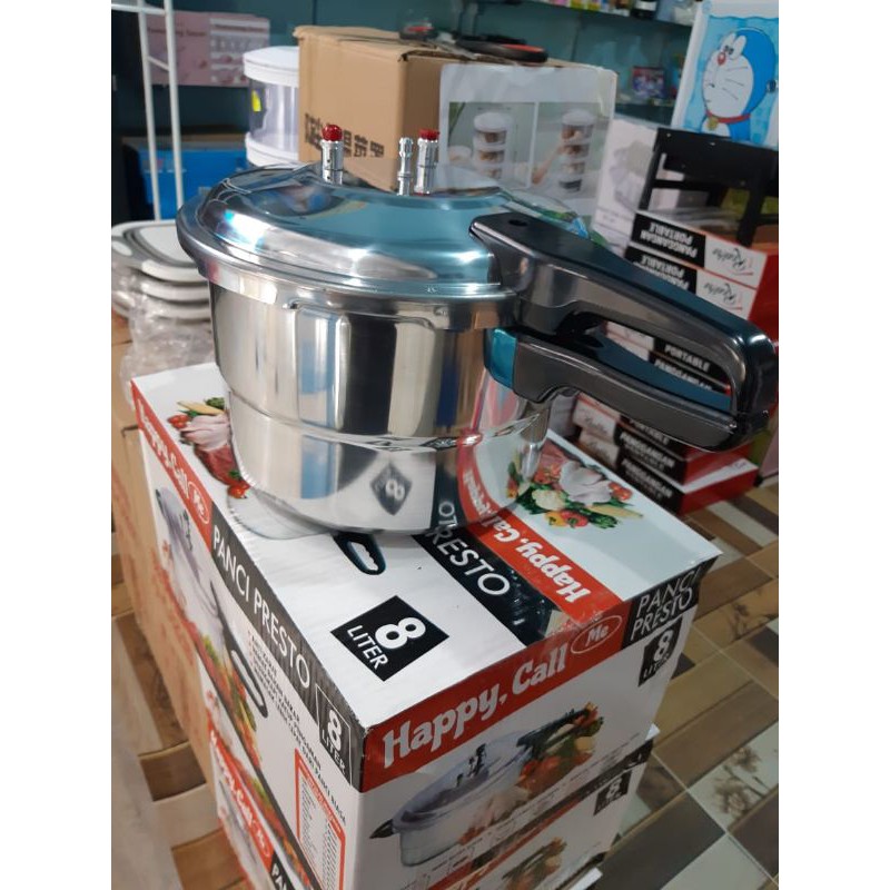 Panci Presto 8 Liter Original happy Call Panci Kukusan Steam Besar Panci Presto 8 Liter