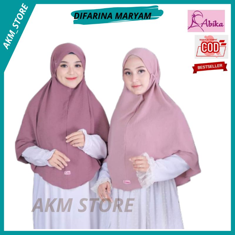 AKM_STORE HIJAB DIFARINA ABIKA JILBAB JUMBO TALI SAMPING