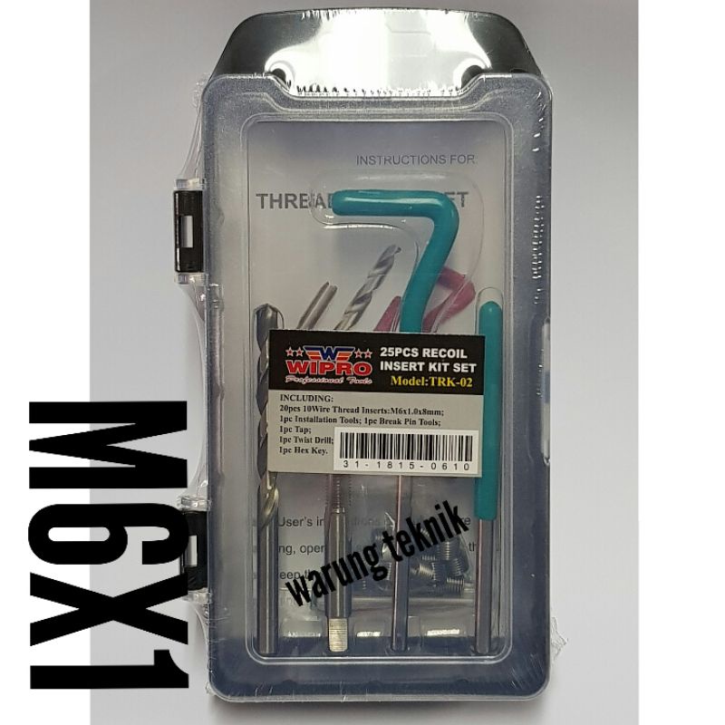 WIPRO RECOIL INSERT KIT THREAD REPAIR SYSTEM M6X1 M6 X 1