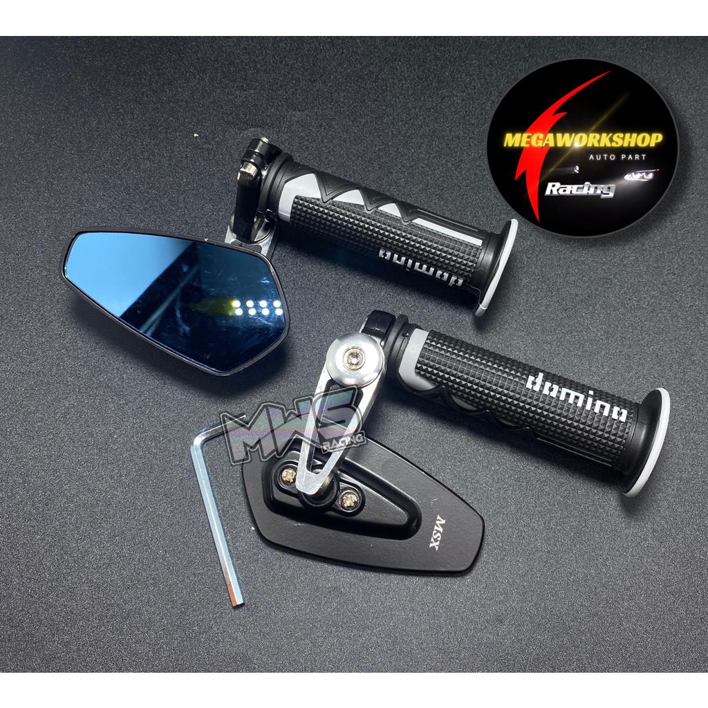 Spion Jalu Oval Plus Handgrip Domino Shark [Universal] Nmax,Aerox,Pcx,Vario,Beat,Mio Dll-2