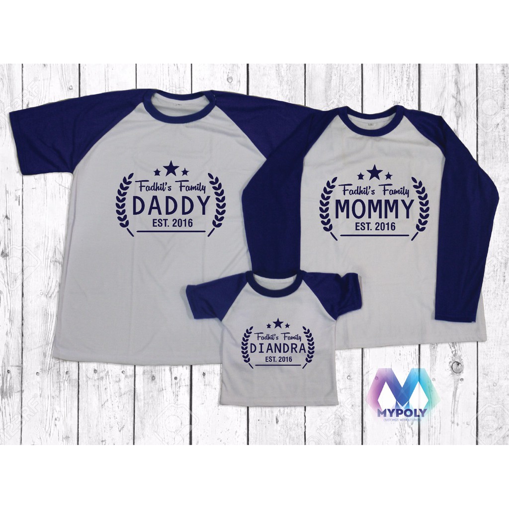 Kaos Family Couple Desain Keluarga Family Bisa Cetak Nama