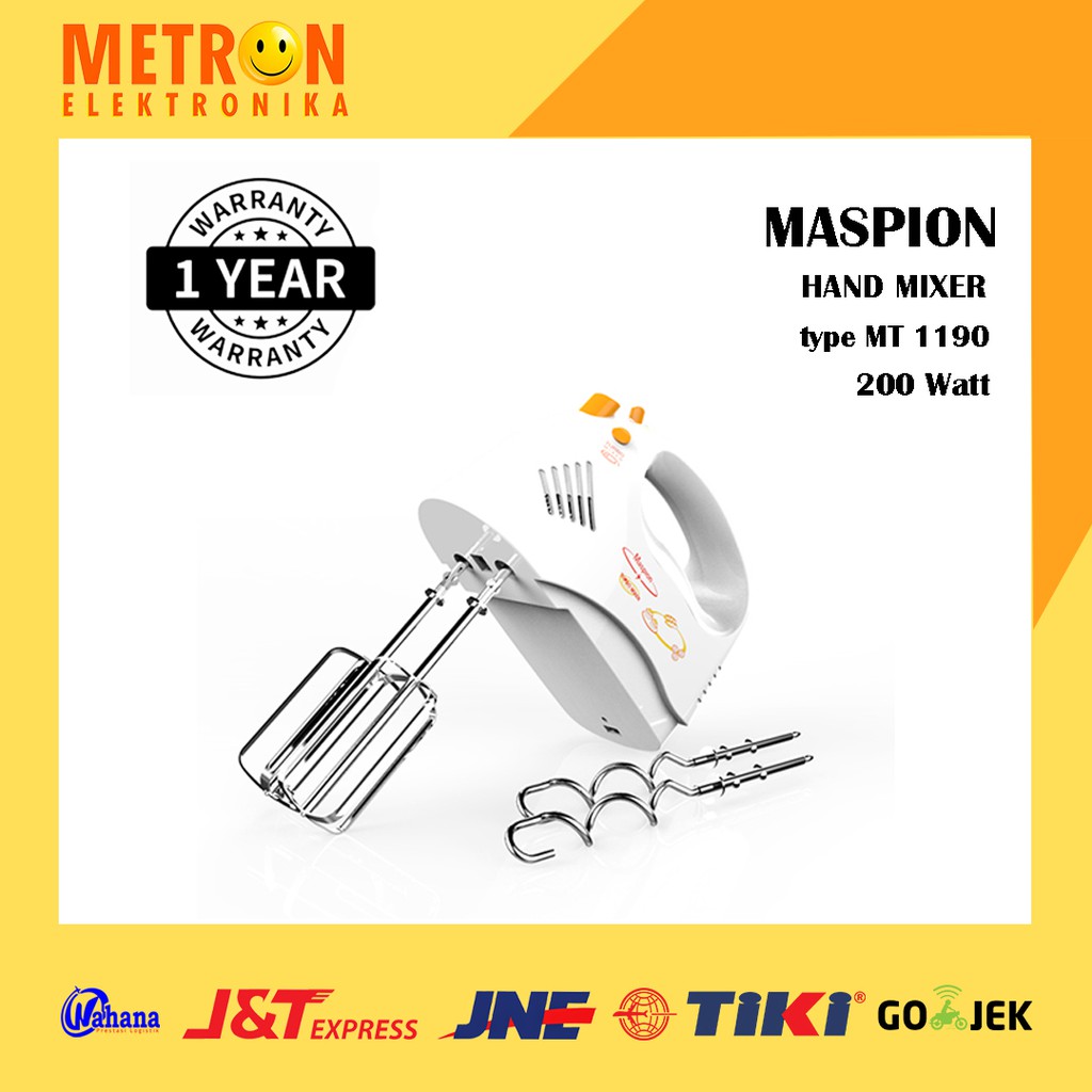 MASPION MT 1190 / HAND MIXER TANGAN / MT1190