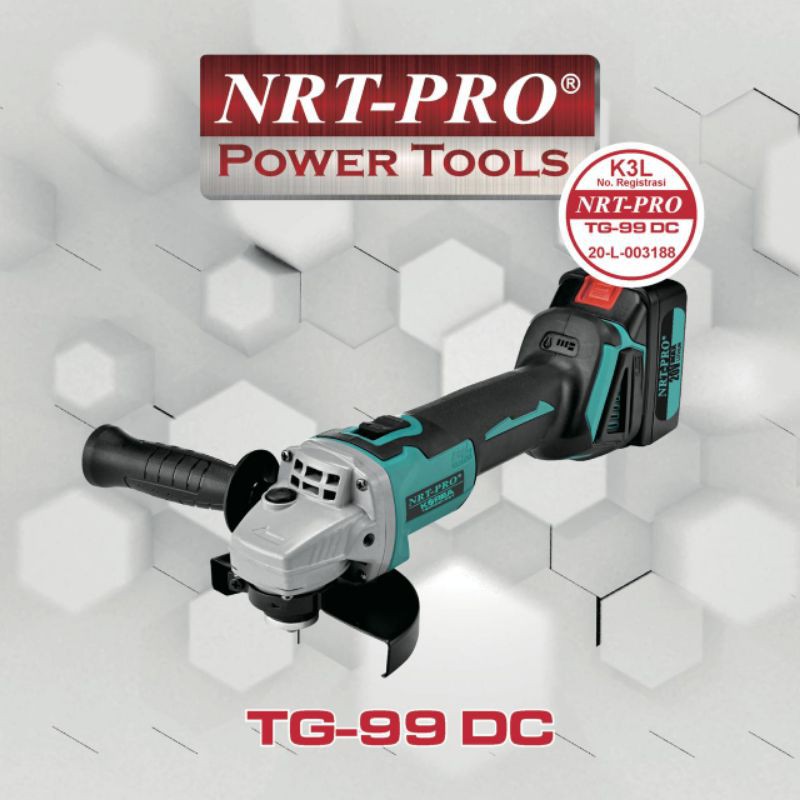 Mesin Gurinda Tangan Baterai TG-99 Nrt Pro Cordless Gerinda Mesin Gerinda Tangan (2 Baterai)