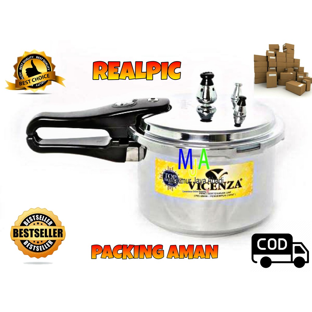 ( BISA COD ) PROMO Vicenza VP303 Presto 3L Pressure Cooker 18 CM