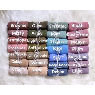 Part 1 Bella Square Polycotton Double Hycount Segiempat Plain Hijab