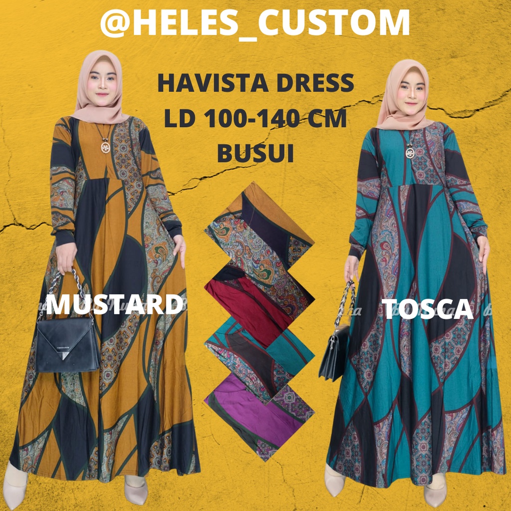 Gamis Jumbo LD 105 LD 110 LD 120 LD 140 Havista Dress Murah