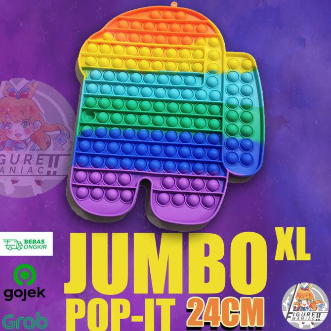 Mainan Anak POP IT Persegi Rainbow Besar