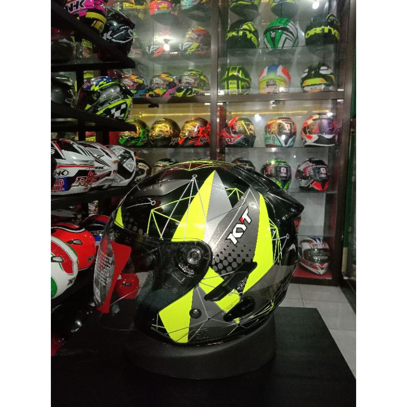 KYT Galaxy Motif Black/Yellow Fluo