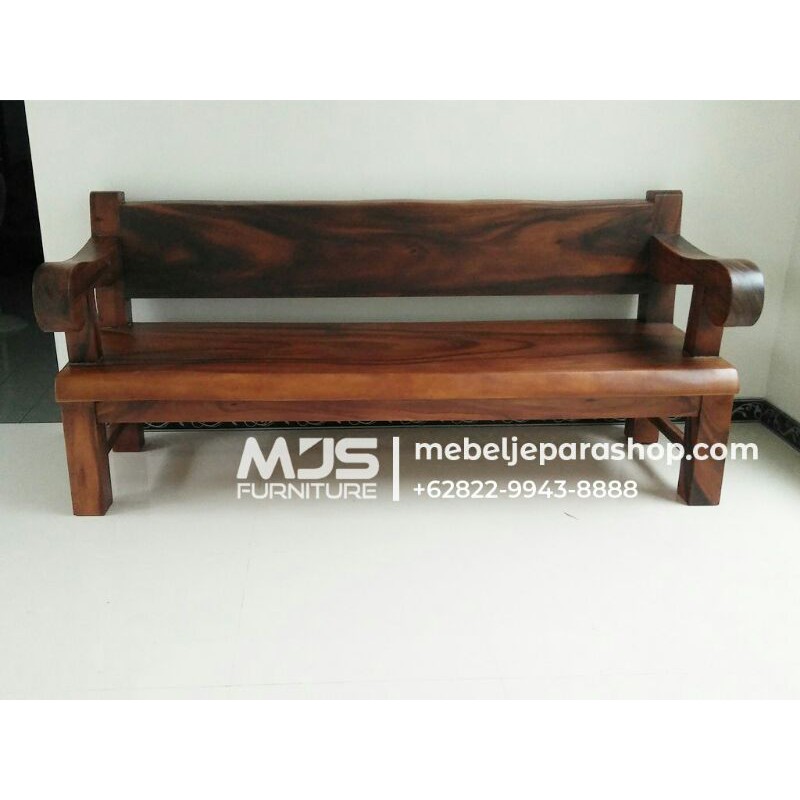 Bangku bale bale sofa kayu solid trembesi solid