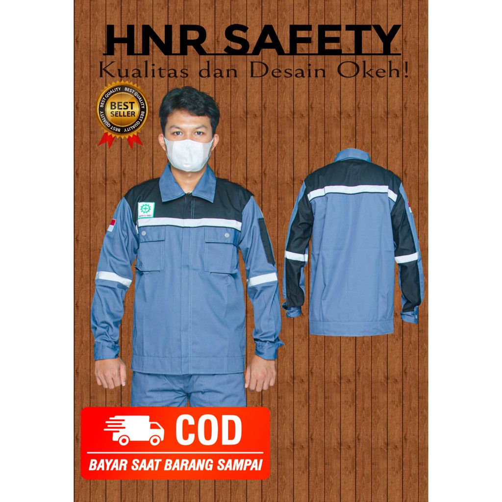 wearpack safety K3 proyek/ baju kerja lapangan