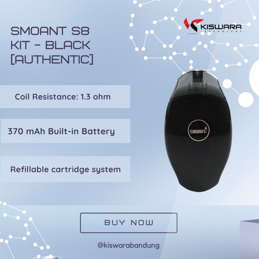 Smoant S8 Kit - BLACK [Authentic] KiswaraBandung