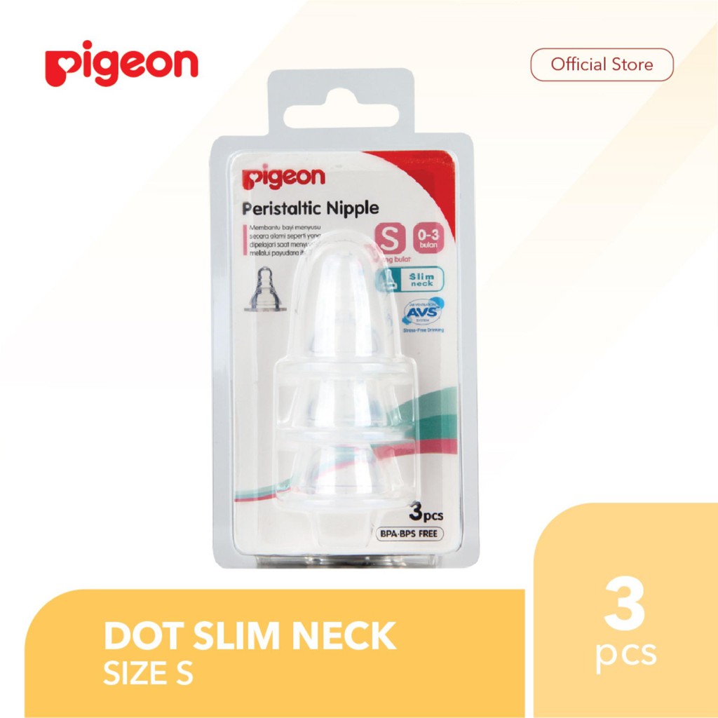 pigeon peristaltic nipple slim neck