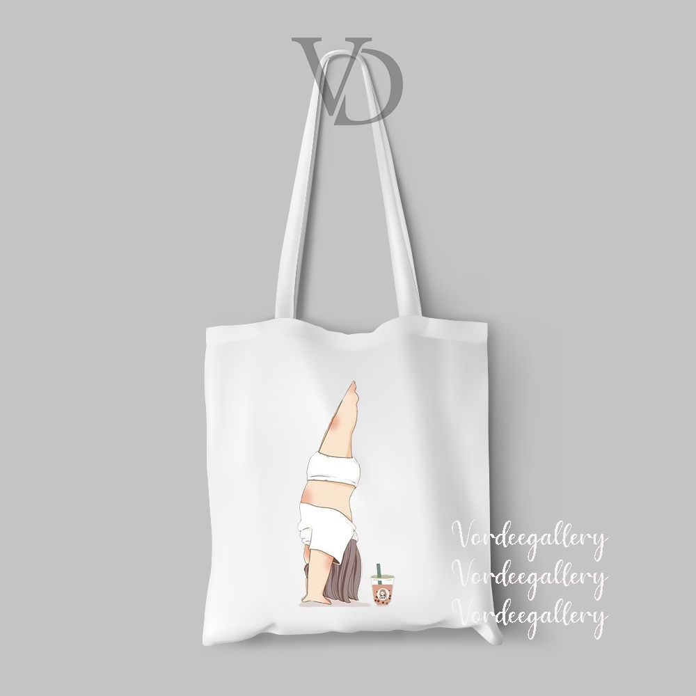 TOTE BAG KANVAS MOTIF WEIRD AESTHETIC ABSTRACT PHOTO