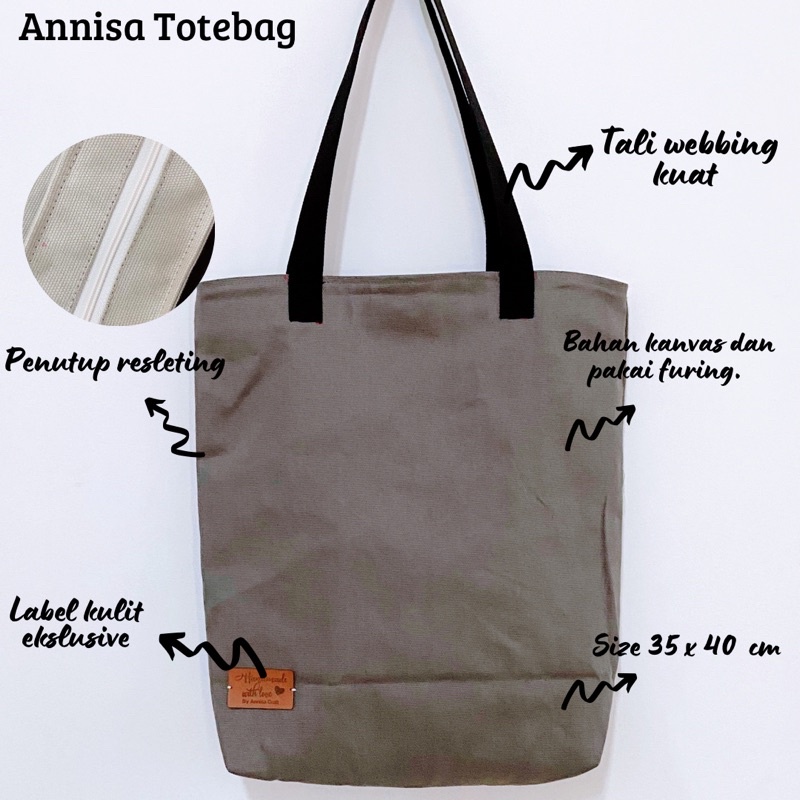 TOTEBAG / TAS TOTE Kanvas Polos