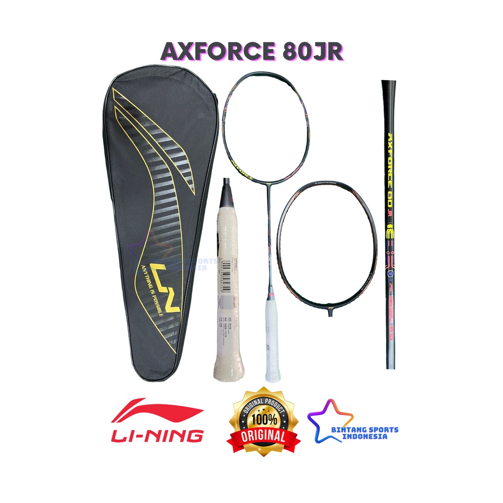 RAKET BADMINTON LINING AXFORCE 80JR-5U ORIGINAL