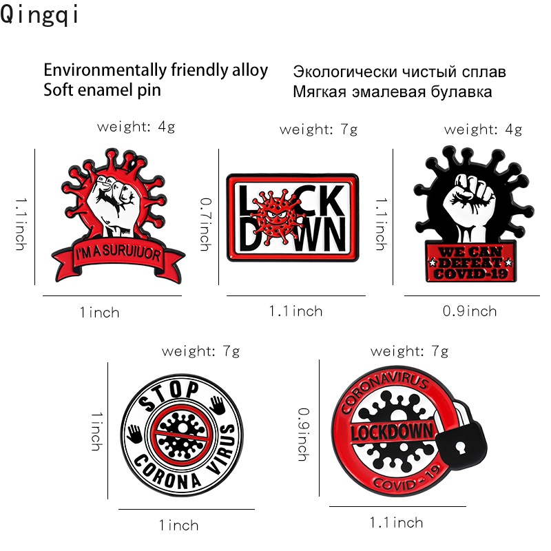 Bros Pin Enamel Bentuk Tinju Corona Untuk Aksesoris Pakaian