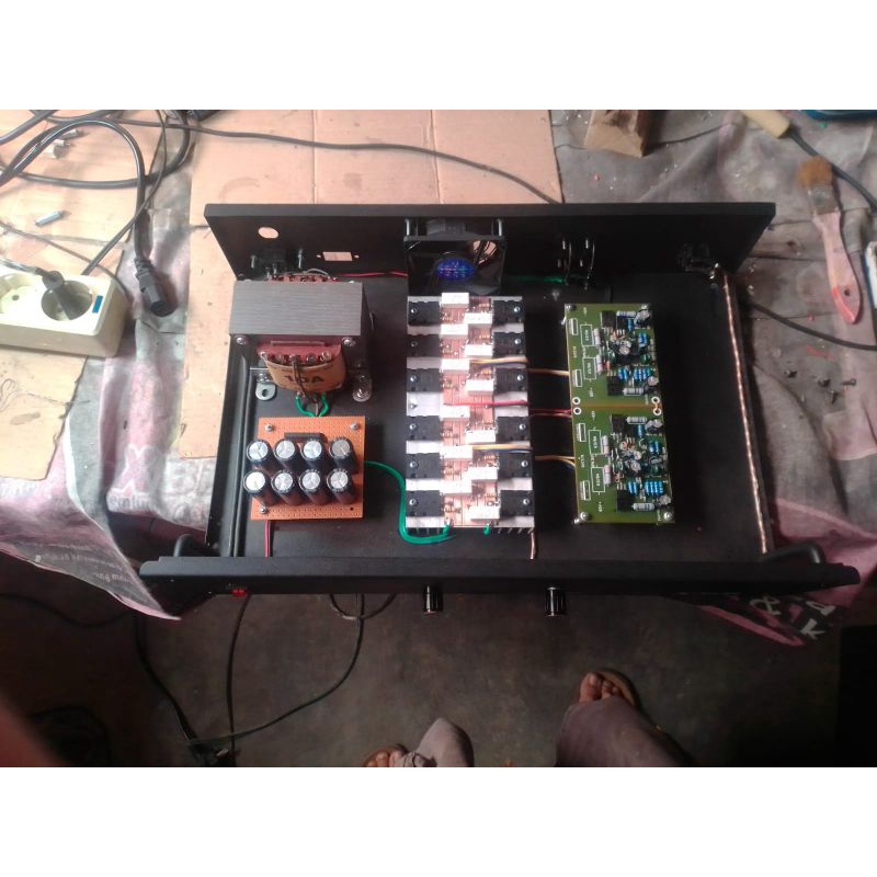 power rakitan 10amper kecil stereo