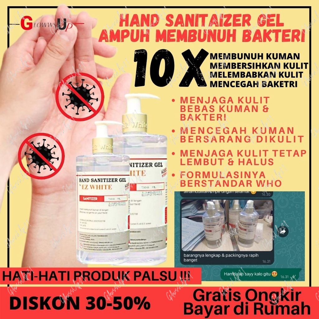 HAND SANITIZER CAIR EZ WHITE HAND SANITIZER GEL 500ML