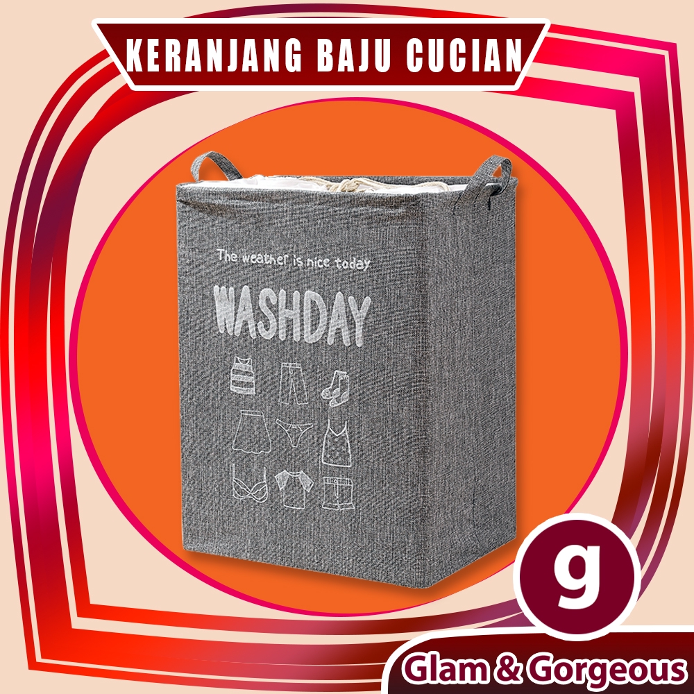 Keranjang Baju Kotor Cucian Keranjang Pakaian Laundry Basket KB016