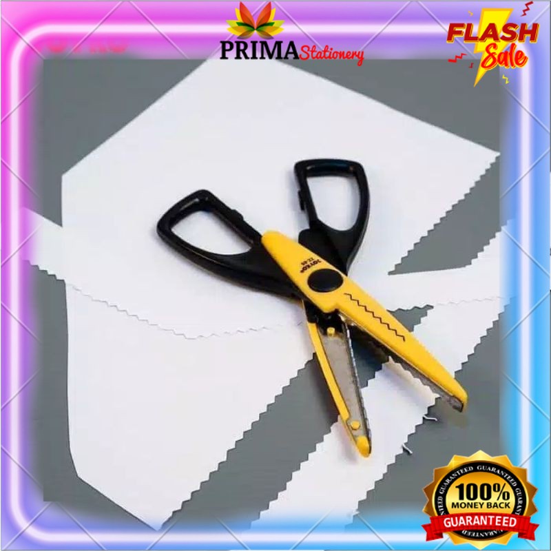 

( PROMO !!! ) Gunting Gerigi Zig-Zag Joyko ZZ-65 Dekorasi / Zig Zag Scissors ZZ65 / Gunting Kain Gerigi Tanggung /gunting kerajinan / gunting origami
