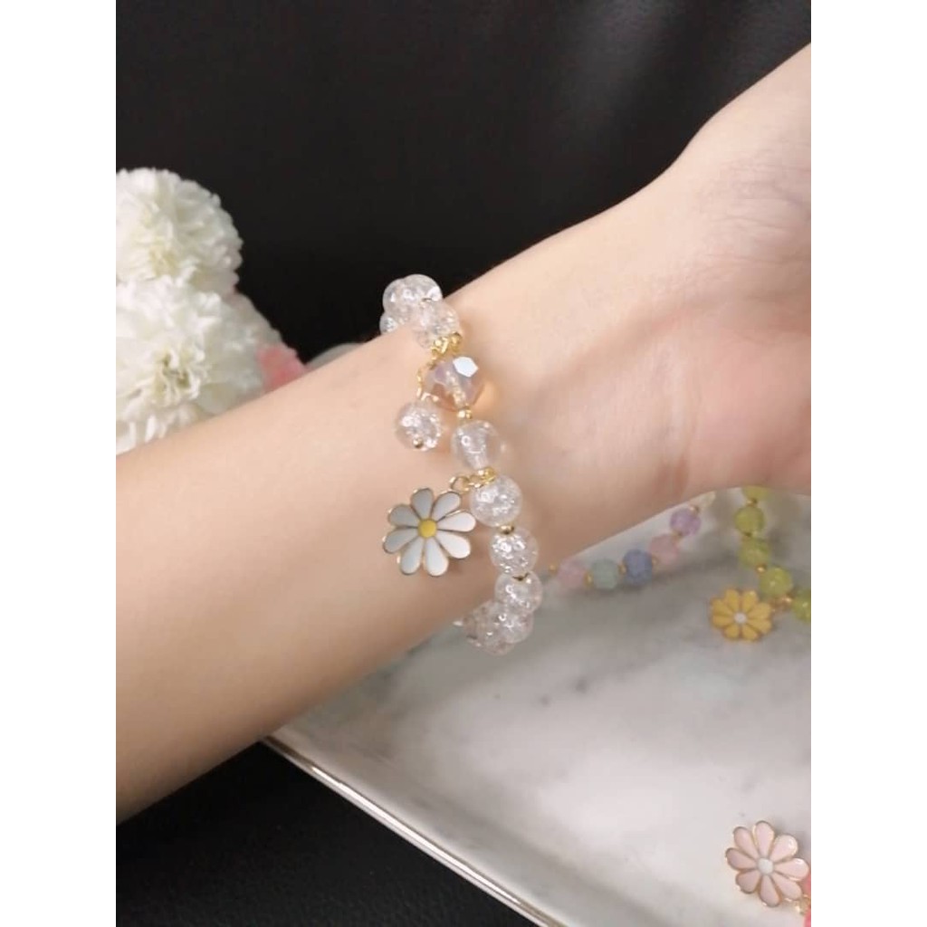 GELANG WANITA FASHION JEWELRY DAISY TRUE WHITE
