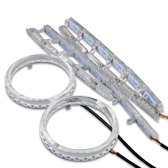 Lampu Drl Crystal RGB + Ring Angel Eyes 95MM App Control 210 Mode Running R136