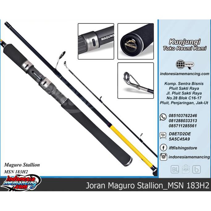 Joran Spinning Maguro Stallion 183H2 (Gagang Model Spinning) Kode 1259