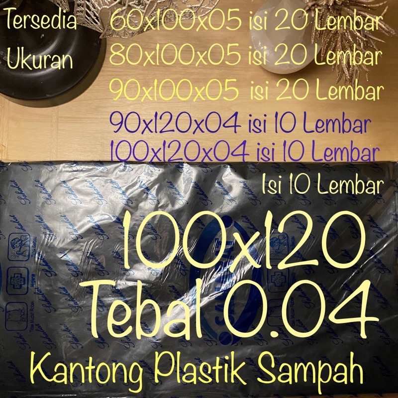 [1 pcs] Kresek Sampah Jumbo Tebal LOS 100x120 Tebal 04 isi 1 Lembar / Kantong Plastik Sampah Besar Tebal 100x120x04 / Kresek Sampah 100x120 x 04 Hitam / Kantong Kresek Sampah Super Tebal 100x120 Hitam