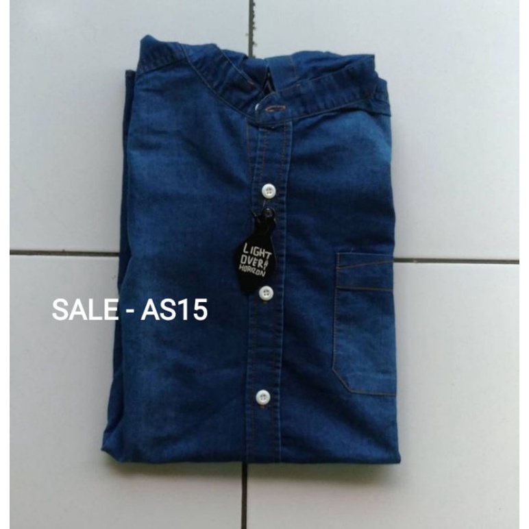 Kemeja Lengan Panjang Denim original Lumo kode AS15
