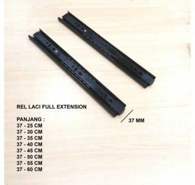 1 Set Rel Laci Hitam Dobel Tarik Full Ext Merk Taco 30 35 