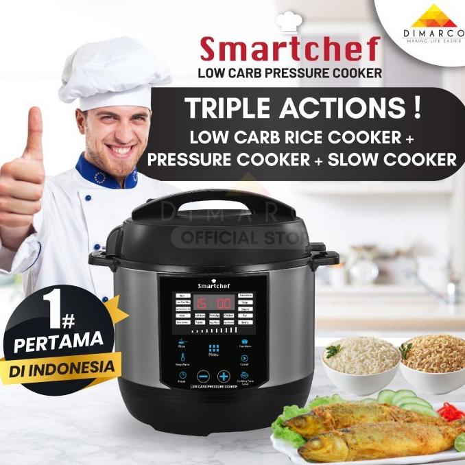 Smart Chef Rice Cooker Low Carbo Pressure Slow Cooker (TRIPLE ACTION)