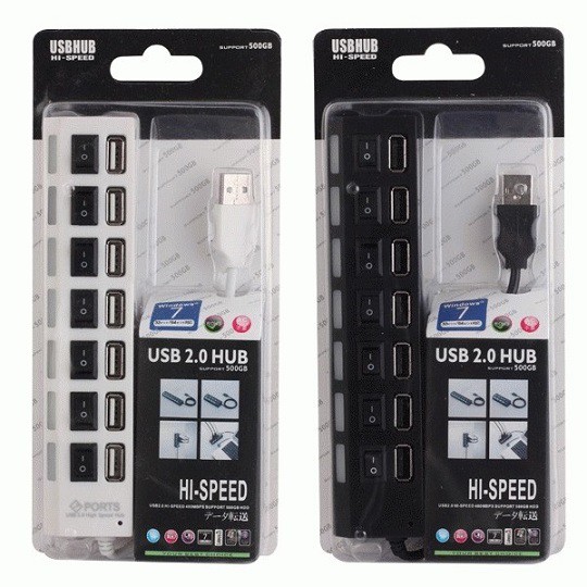 Usb Hub 7 Port High Speed On Off - Usb Hub Saklar 7 Port Usb 2.0